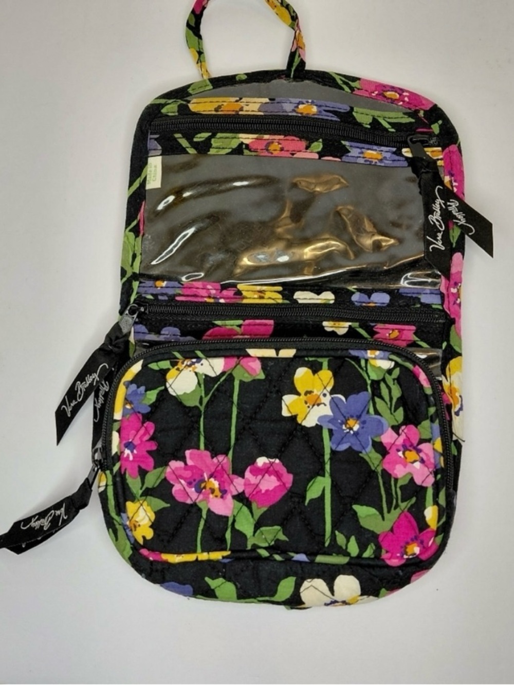 Vera Bradley Wildflower Garden Cottage Floral Organizer Cosmetic Bag Medium Size - Picture 5 of 7